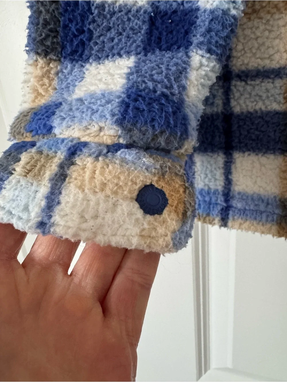 Gymboree blue plaid oversized jacket, 3T